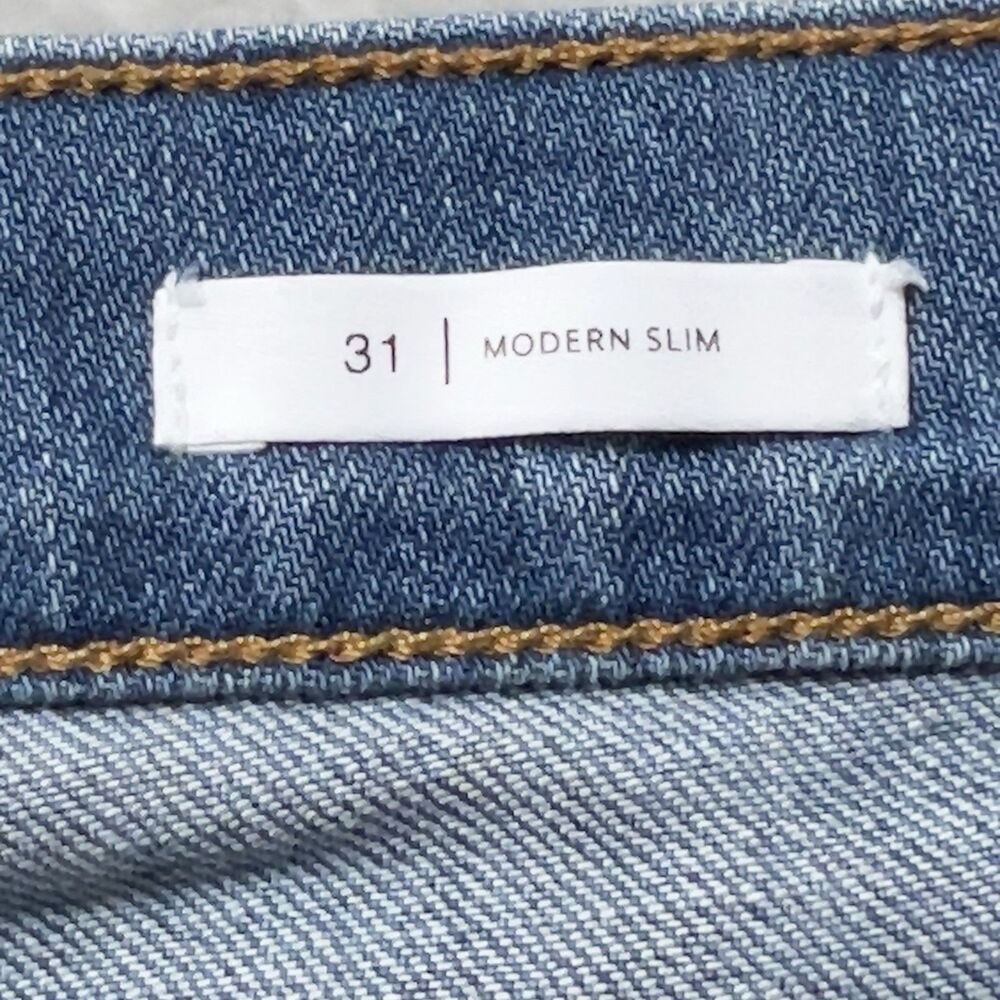 BLDWN Modern Slim Leg Jeans Mens Sz 31x32 Light Wash Button Fly - Picture 6 of 13